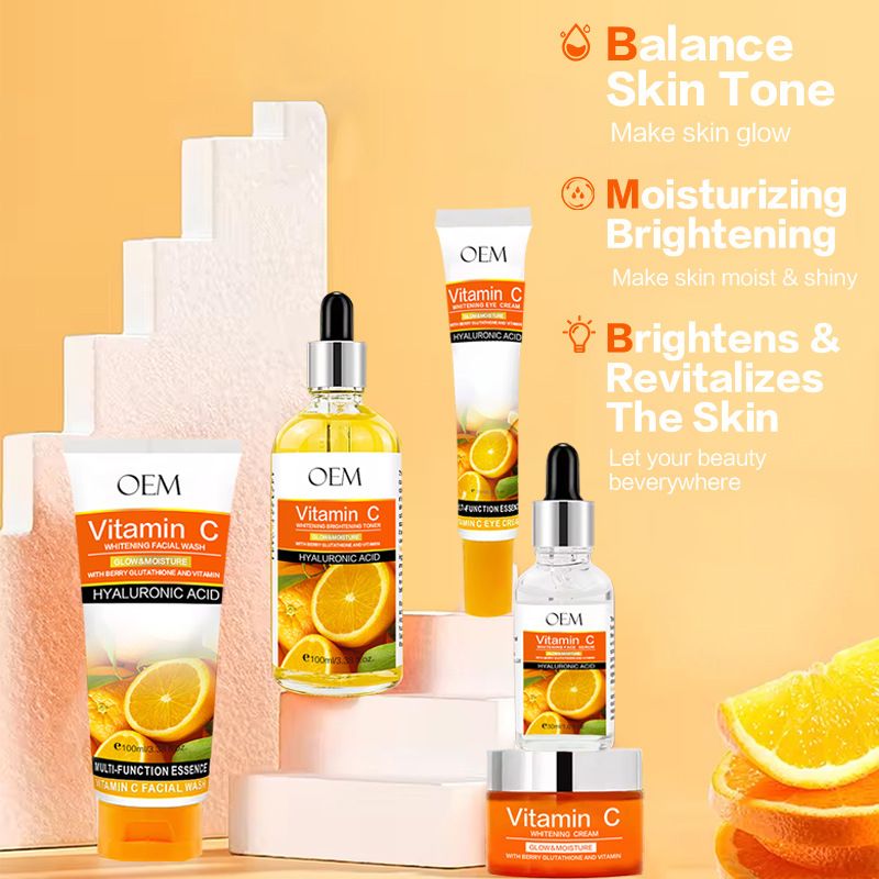 Skin Vitamin C Skin Product Moisturizing And Brightening VC Essence Care Set_voghion.com