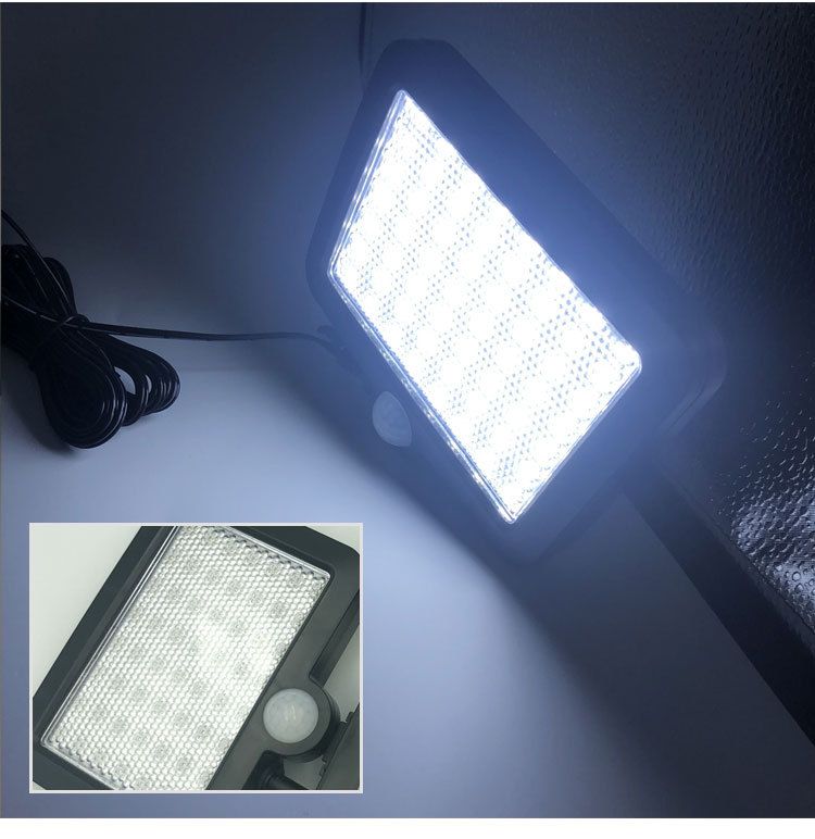 100W COB + 56LED Güneş Enerjili Hareket Sensörlü Duvar Lambası - Bahçe, Garaj ve Yol İçin Çıkarılabilir Dış Mekan Güvenlik Lambası (Su Geçirmez Geniş Açı Aydınlatma)_voghion.com
