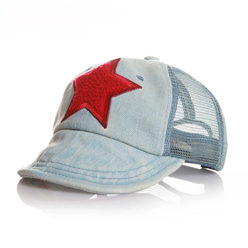 Gorras de béisbol de verano para bebé, de malla vaquera, ajustables, de hip hop, para niñas de 2 a 6 años, novedad_voghion.com