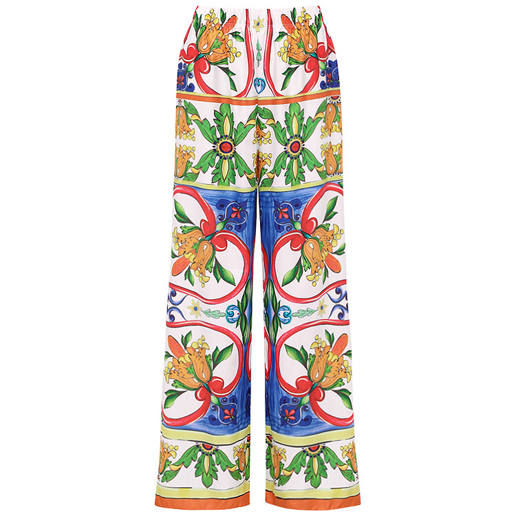 Women's one-shoulder ruffled enamel print beach vacation one-piece swimsuit suit_voghion.com