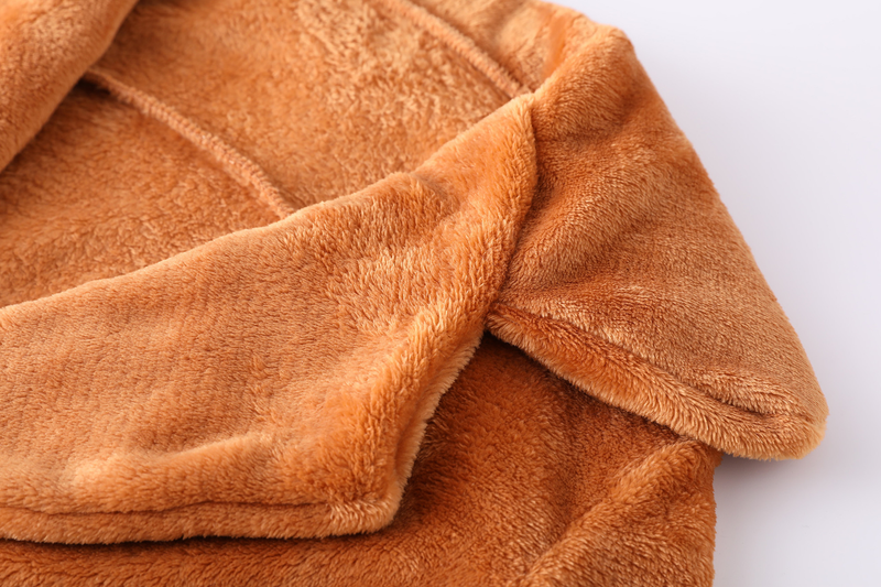 Women's Clothing Autumn and Winter Jacket Sexy Plush Lapel Slim Jacket_voghion.com