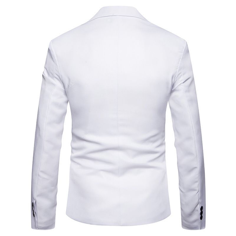Completo da uomo alla moda casual tinta unita con spacchi laterali giacca da abito piccolo_voghion.com