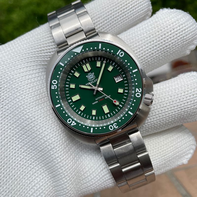 Nova chegada steeldive sd1974l relógio de mergulho mecânico safira cristal nh35 movt suíço luminoso 200m à prova dwaterproof água moda_voghion.com