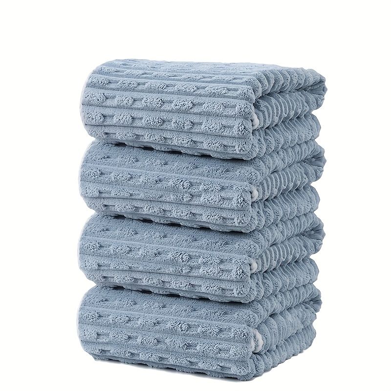 4'lü Paket Waffle Dokuma Banyo Havluları Süper Yumuşak Ultra Emici Hızlı Kuruyan Mikrofiber Havlular Yetişkinler, Seyahat ve Günlük Kullanım İçin_voghion.com