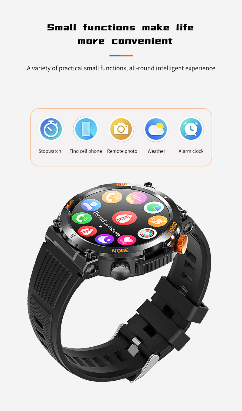 Aolon HT17 Smartwatch Erkekler 1.46 inç Tam Ekran Bluetooth Arama Kalp Hızı Uyku Monitörü Çoklu Spor Modelleri akıllı saat Erkekler_voghion.com
