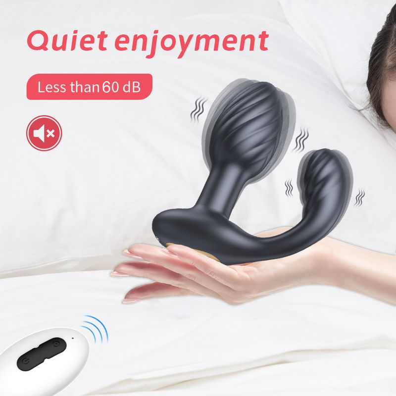 Philips Kabellose Fernbedienung Unisex Silikon-Spiralmuster Analplug Prostata-Massageprodukte_voghion.com