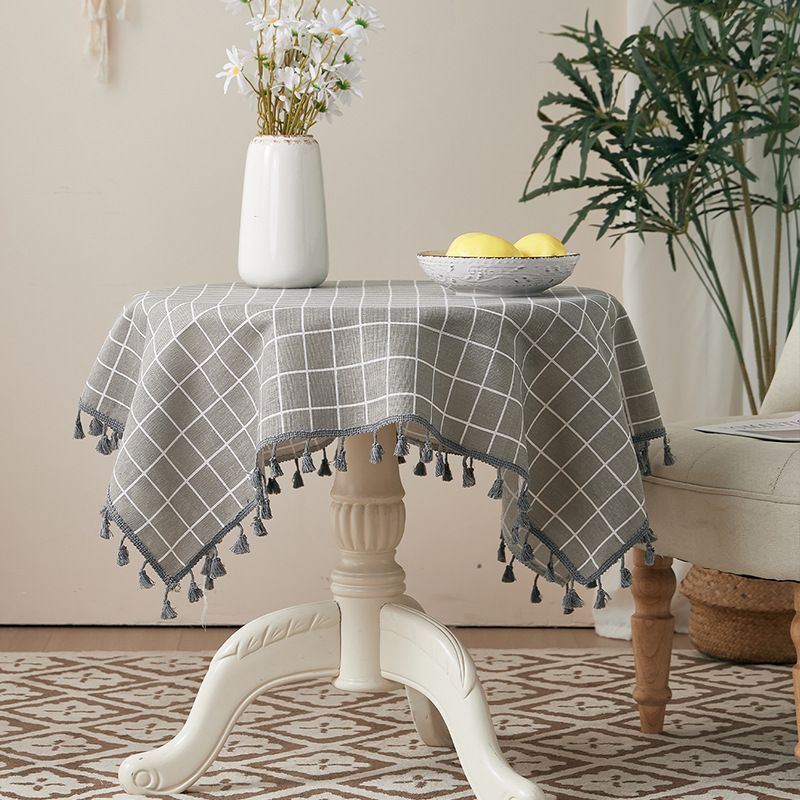 Poly-Cotton Blend Tablecloth – Durable & Stylish Rectangle Cover For Dining & Coffee Tables | Heat-Resistant & Non-Slip_voghion.com