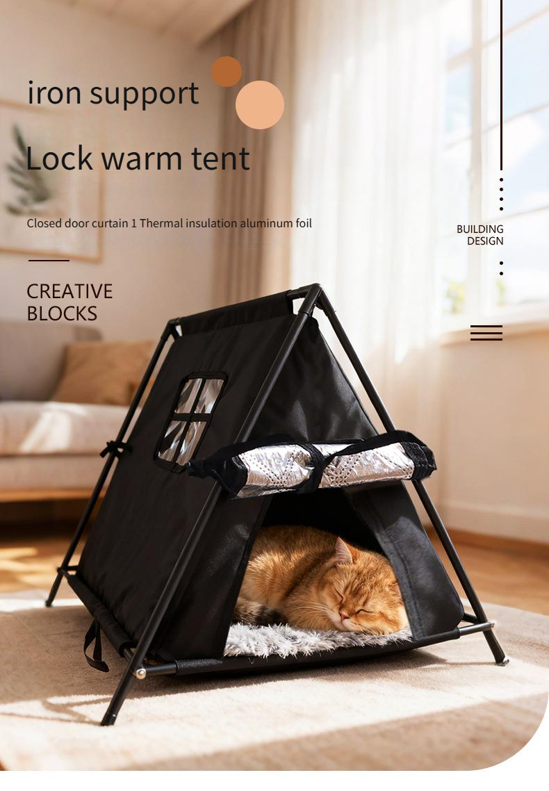 Nuova tenda invernale per gatti da esterno, impermeabile e resistente al freddo, lettiera per gattini, cuccia Cat Villa_voghion.com