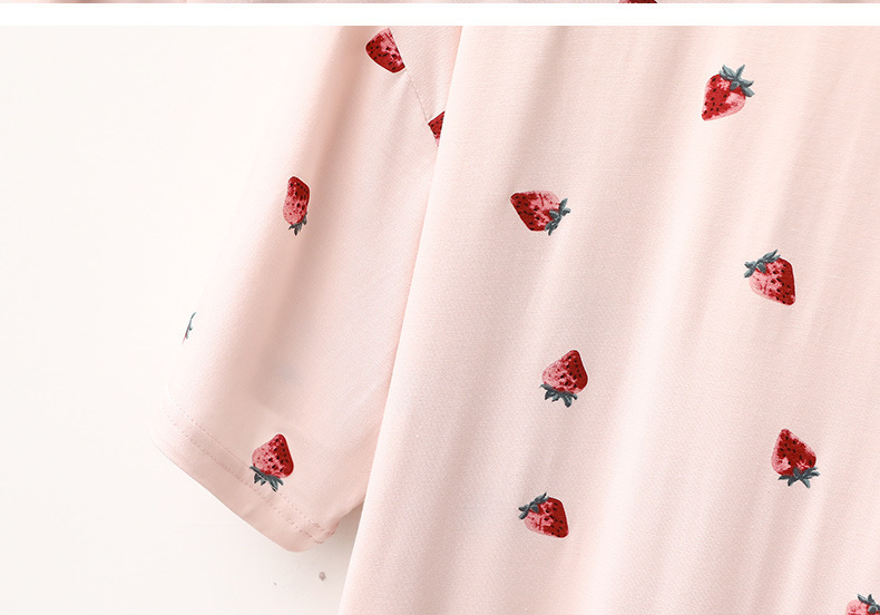 Indumenti da notte da donna Camicia da notte da donna Abito da casa fresco, comodo e ampio in modal a maniche corte_voghion.com