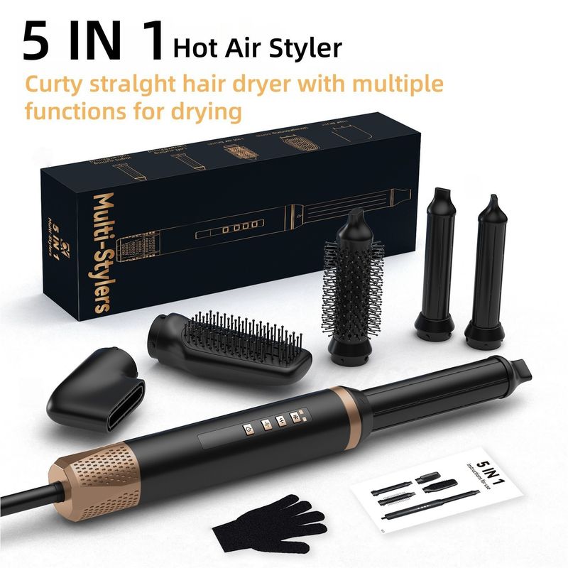 5-in-1 Hot Ai Bush Multifunctional Automatic Culing Ion Staight And Cul Dual-use High-speed Negative Ion Hai_voghion.com
