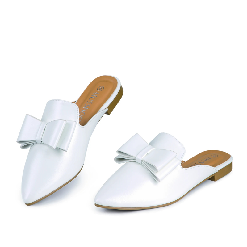 Mules til kvinder Slip-on dame flade sko Komfortable lukkede loafers med spids tå og rygløs_voghion.com