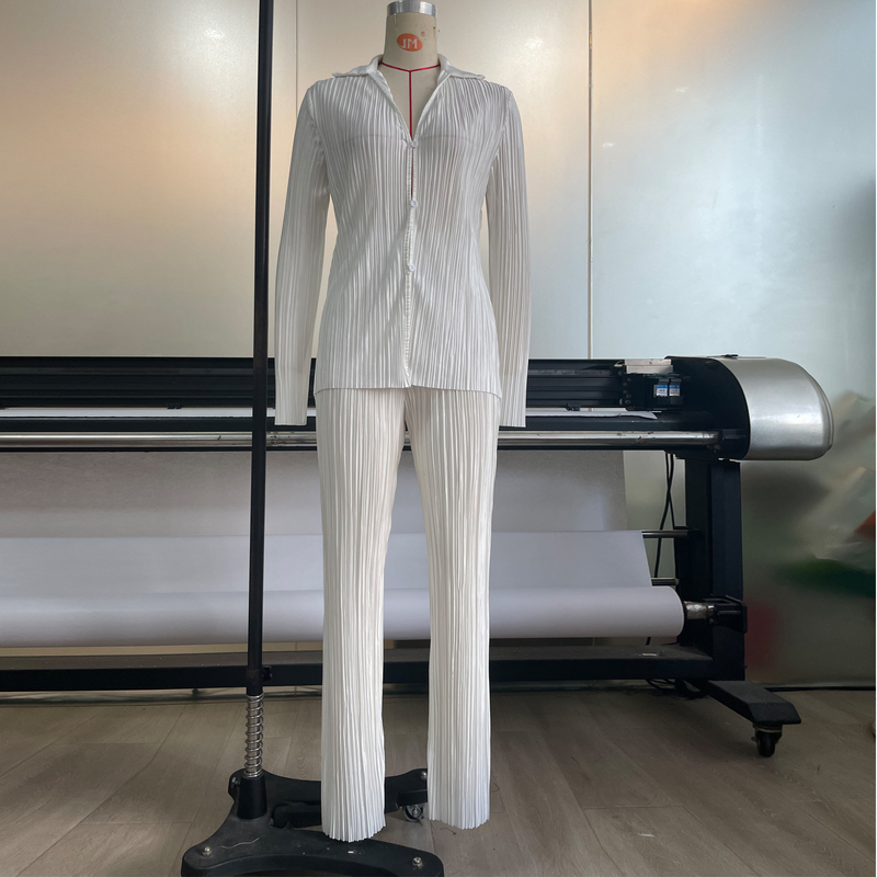 Tailleur pantalone casual da donna tinta unita_voghion.com