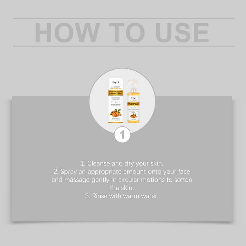 Spray portatile per la cura della pelle HOYGI Kojic Acid Curcuma e detergente delicato per il viso_voghion.com