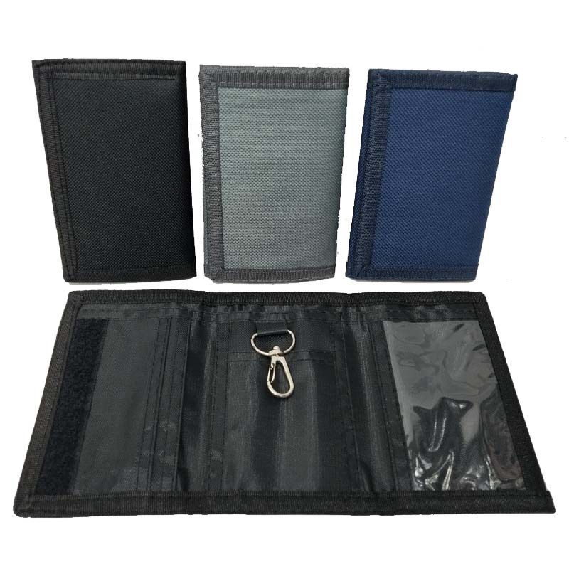Fabrikversorgung Canvas Herren Geldbörse Lanyard Reißverschlusstasche Geldbörse Klappschlüsselbund Kartentasche_voghion.com