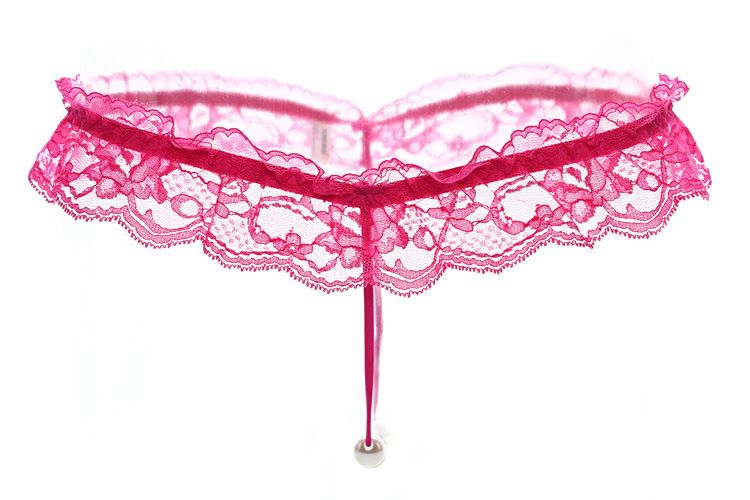 luckyqqyp Panties For Women, Thong, Pearl Lace Trim, Temptation, Triangle Panties, Sexy Temptation Wholesale_voghion.com