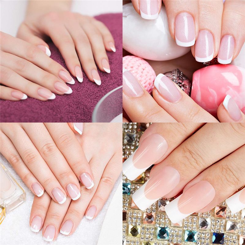Set Of Nail Art Tools French Manicure Powder Box Red Heart Sand Strip Four-Sided Polishing Block_voghion.com