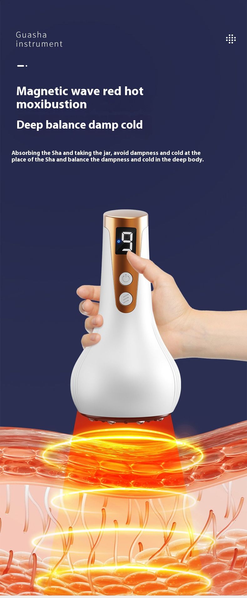 Intelligent Electric Massage And Scraping Device For Full Body Massage, With Strong Suction And Painless Second Scraping And Easy Cupping Massage_voghion.com