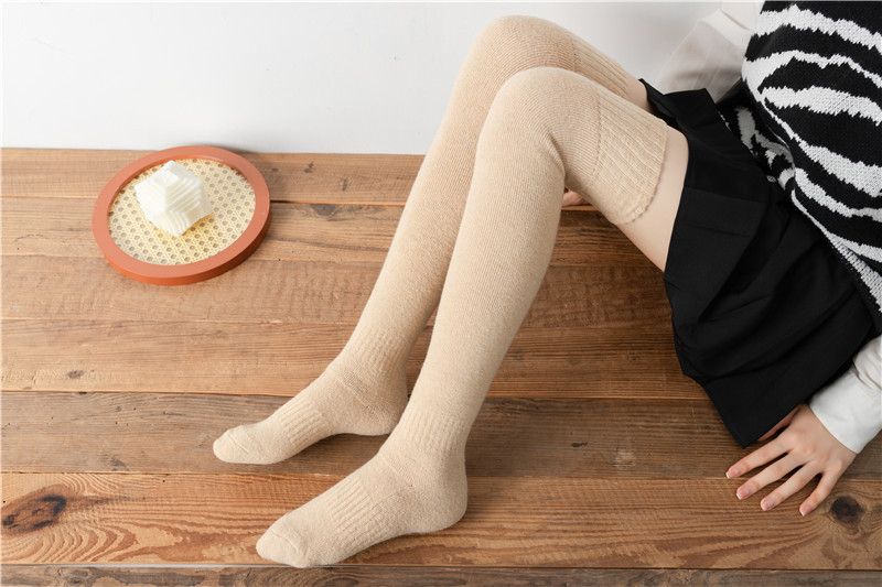 2 Paar dicke Kniestrümpfe aus Wolle, lange Röhre, Kinderwintersocken aus Samt, warme Damenstrümpfe, Herbst- und Winterstrümpfe aus Frottee_voghion.com