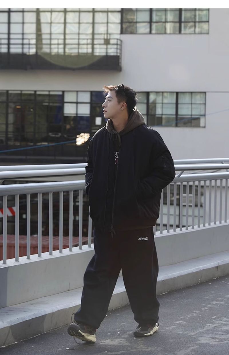 Winter Bestickte Buchstaben Verdickte Baseball Warme Herren Baumwolle Trendy Marke Arbeitsjacke Kältefeste Kleidung_voghion.com