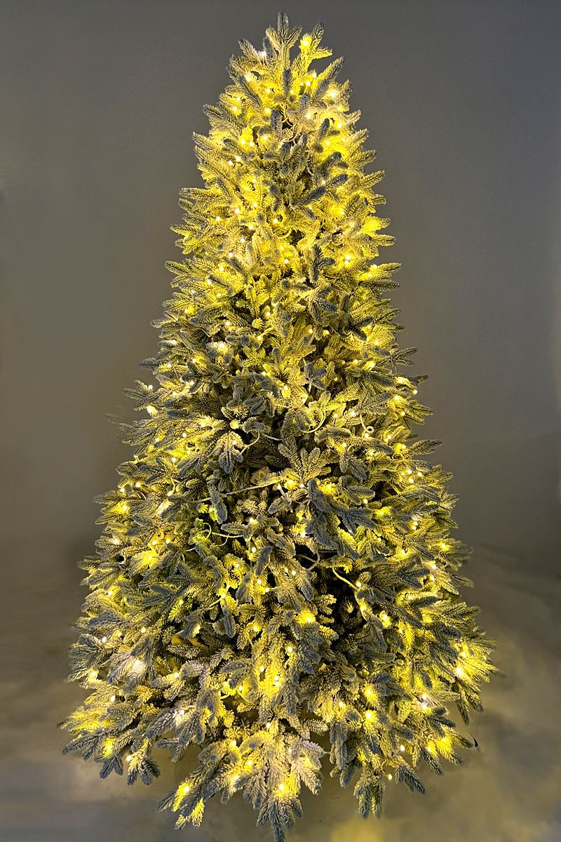 Natale Pure PE Albero di Natale ecologico di lusso criptato albero di Natale luci floccaggio decorazioni natalizie_voghion.com