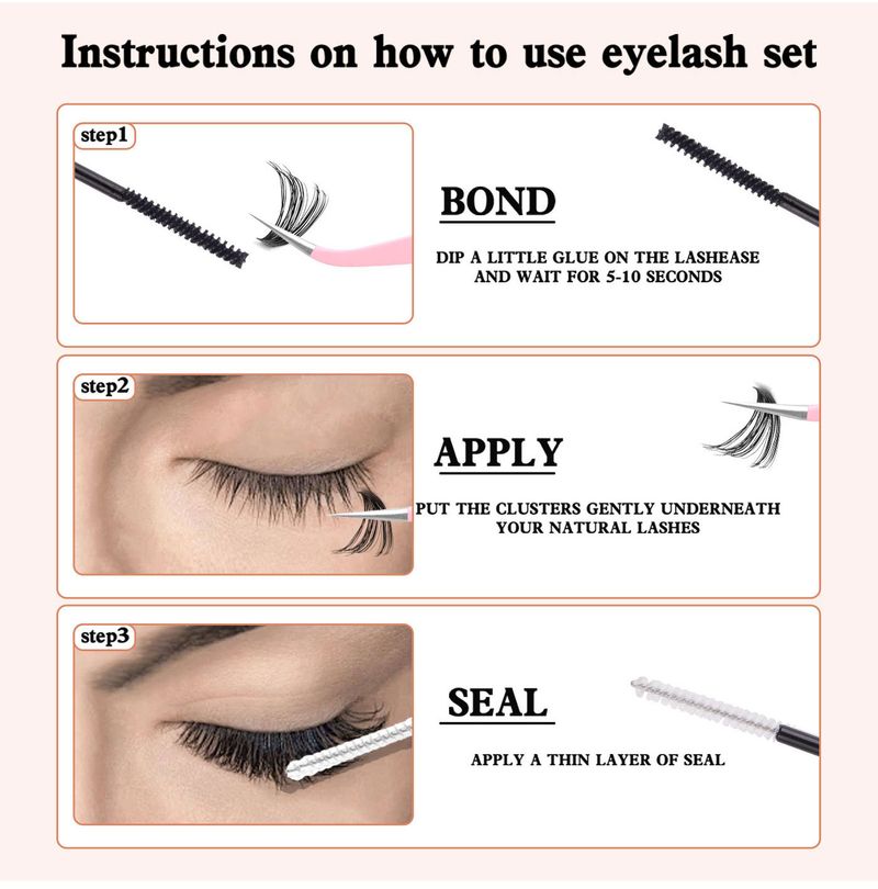 Uroda i zdrowie Sztuczne rzęsy Przedłużanie włosów Pojedynczy kępka włosów 280 kępek gęstego makijażu Duże oko D Podkręcone rzęsy_voghion.com