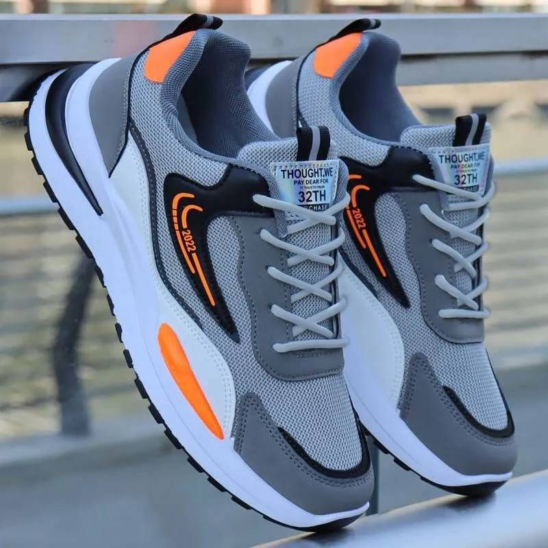 Men's Spring And Autumn New Large Size Sports Mesh Breathable Black Men's Casual Shoes_voghion.com