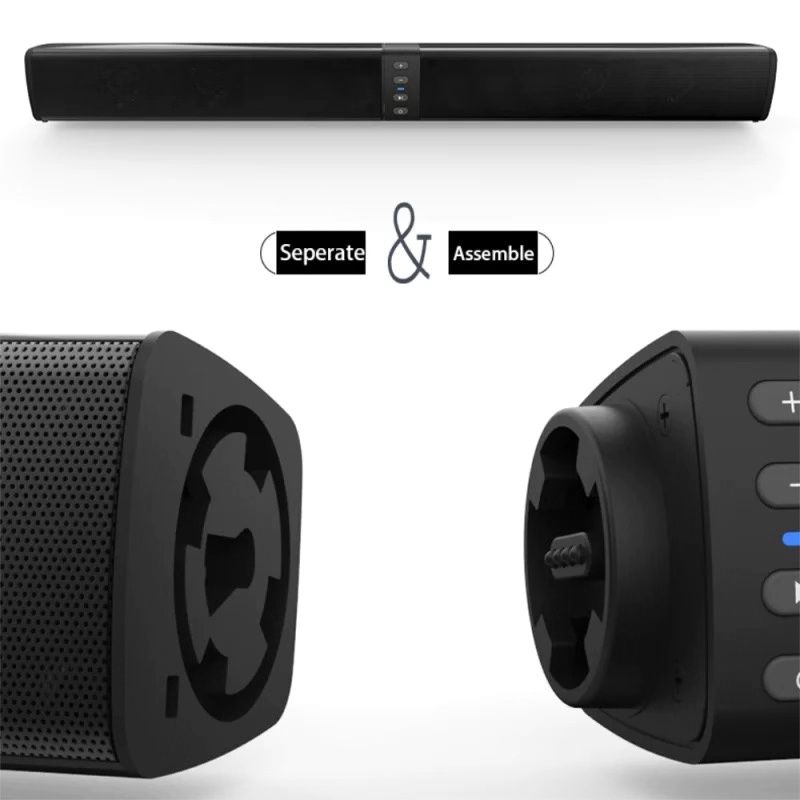 20W TV Sound Bar Žičani i bežični sustav kućnog kina Soundbar sa subwooferom Za PC Računalo Telefon Bluetooth zvučnik FM Radio_voghion.com