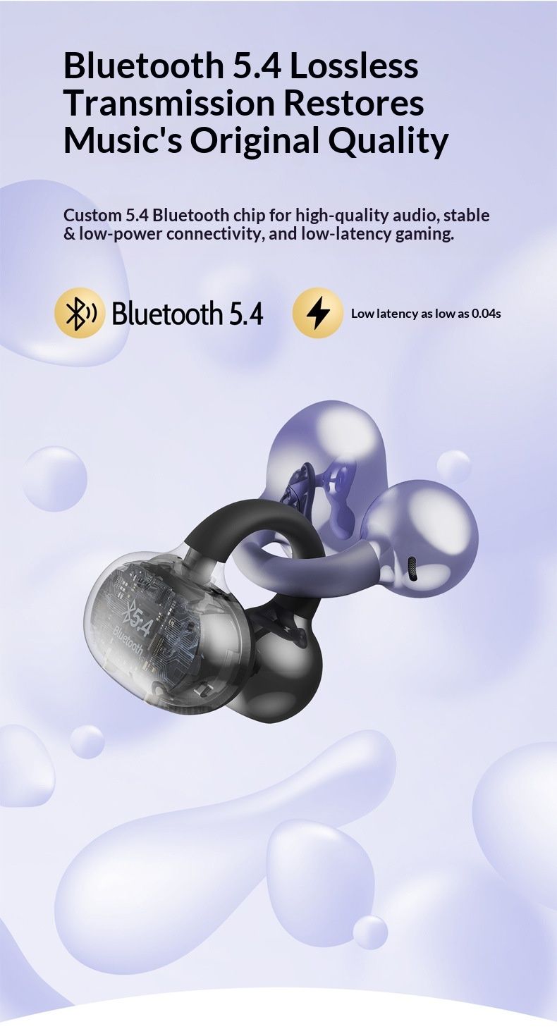 Nouveaux écouteurs Bluetooth Q71 non intra-auriculaires Réduction efficace du bruit Faible latence Qualité sonore sans perte Conduction osseuse_voghion.com