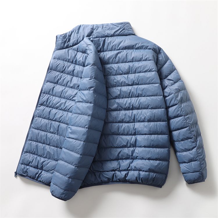 Men's Lightweight Down Jacket With Hood, Short Puffer Coat For Winter, 90% White Duck Down, Slim Fit, Windproof, Warm, Casual Outerwear (M-3XL)_voghion.com