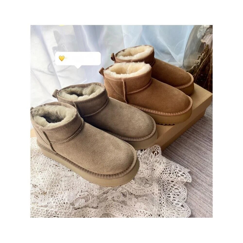 Designer Snow Boots Australia Mini Platform Boot Womens Tazz Slippers Tasman Slip-on Slides Winter Warm Booties Wool Suede Skin Shoes Ankle Bootes_voghion.com