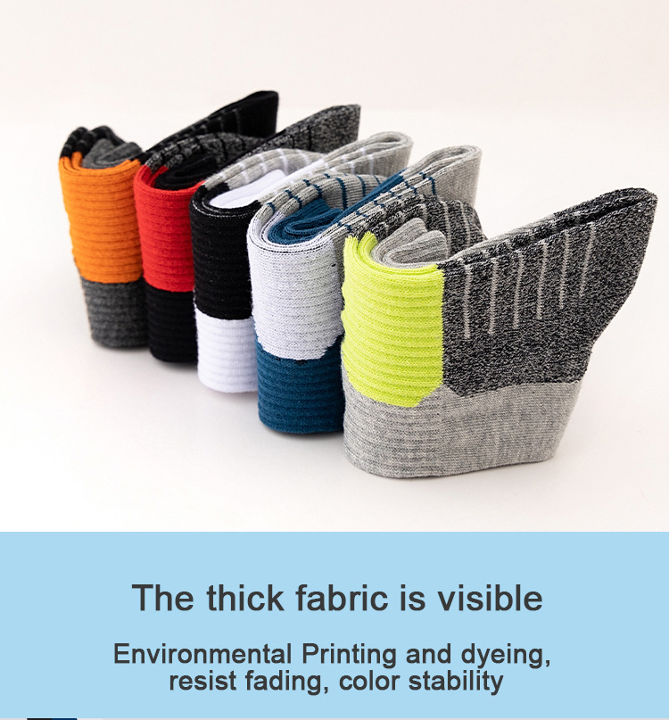Sports Sweat Absorbing And Breathable Outdoor Hiking Deodorant Running Socks, Men's Medium Length Socks_voghion.com