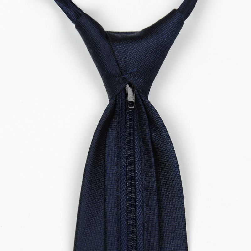 Cerniera antiscivolo staccabile per uomo e donna, uniforme da guardia giurata, cravatta blu navy di nuova concezione_voghion.com