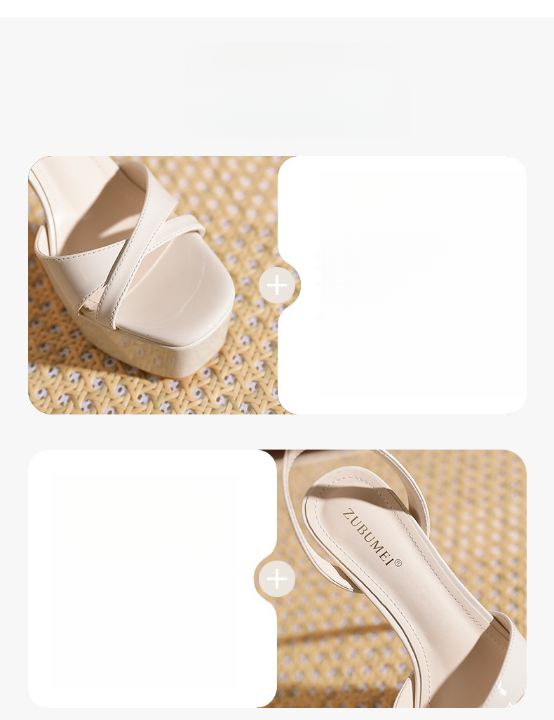 Sandales à talons hauts et plateformes imperméables à bout ouvert pour femmes, confortables, nouveauté été 2025, sandales à talons fins pour femmes_voghion.com