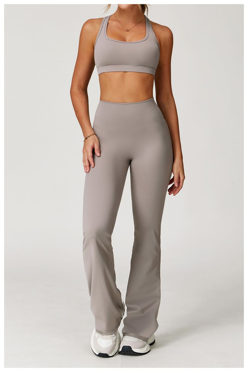 Women's Seamless High-Waisted Yoga Set With Butt-Lifting Design - Nylon Spandex Workout Outfit For Running, Fitness & Gym_voghion.com