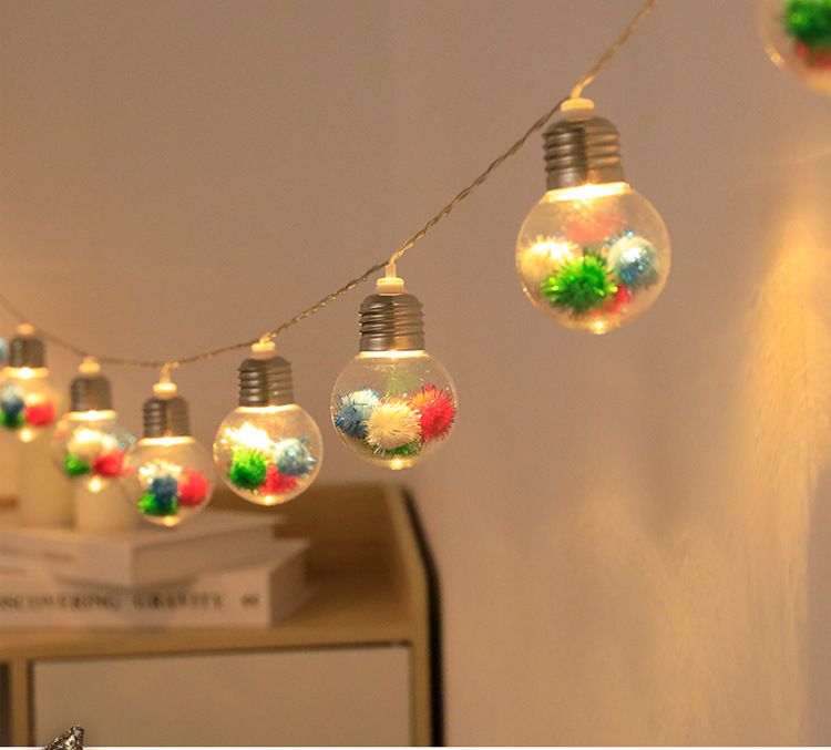 Luci natalizie a LED a forma di palla - Bianco caldo e bianco freddo, 2 m/10 luci o 3 m/20 luci, a batteria, decorazione per interni/esterni_voghion.com