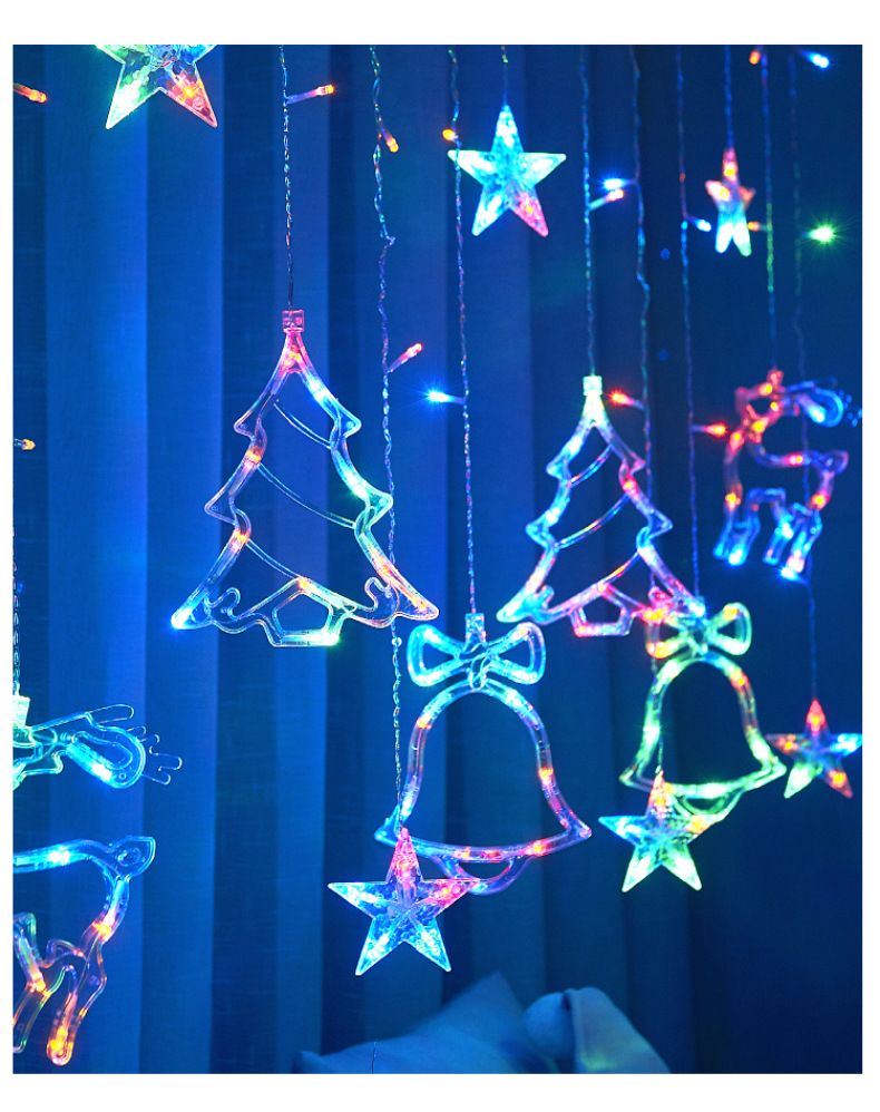 LED Small Colorful Flashing String Starry Sky Curtain Decoration Outdoor Solar Star Lights_voghion.com