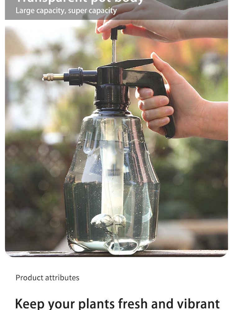 Botella rociadora de presión de plástico premium de 1 pieza: potente tecnología de presión de aire, boquilla ajustable, rociador de niebla de alta presión para_voghion.com