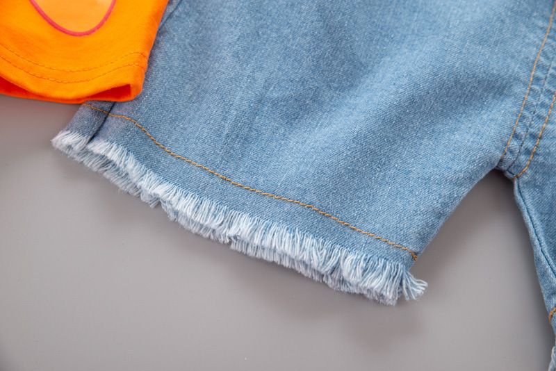 Five Little Seven Abbigliamento per bambini 2024 Nuovo stile estivo 0-4 Set di magliette a maniche corte con scollo rotondo per ragazzi e ragazze_voghion.com