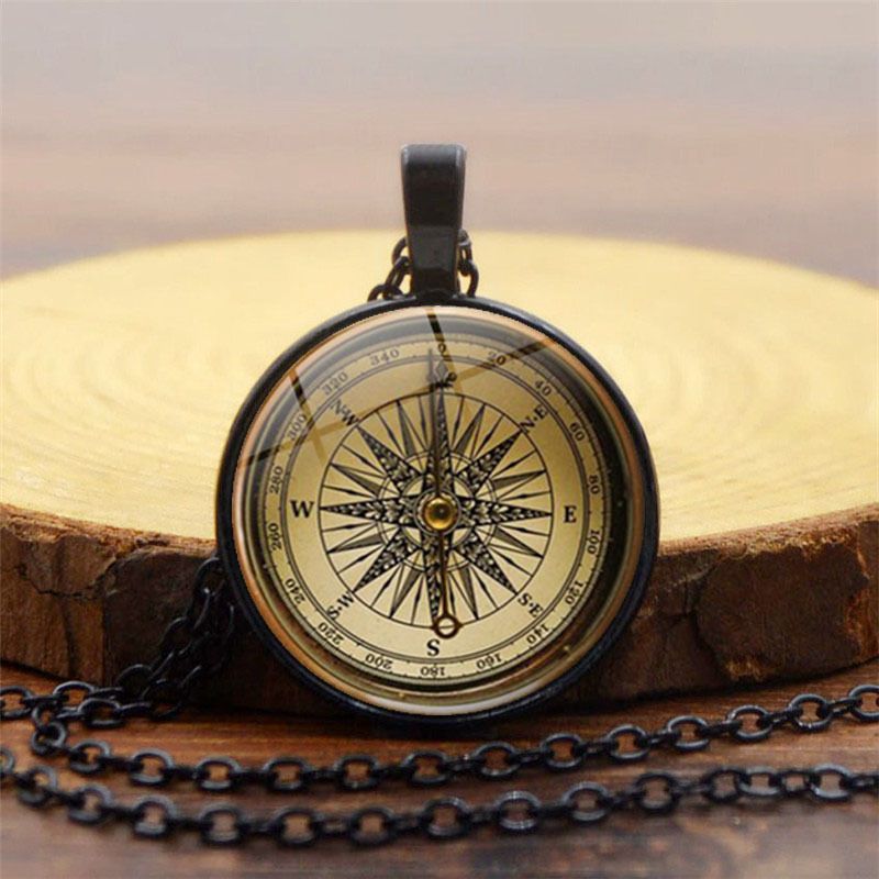 Nieuwe Steam Punk Kompas Tijd Ketting Mode Hanger Trui Ketting Sieraden_voghion.com