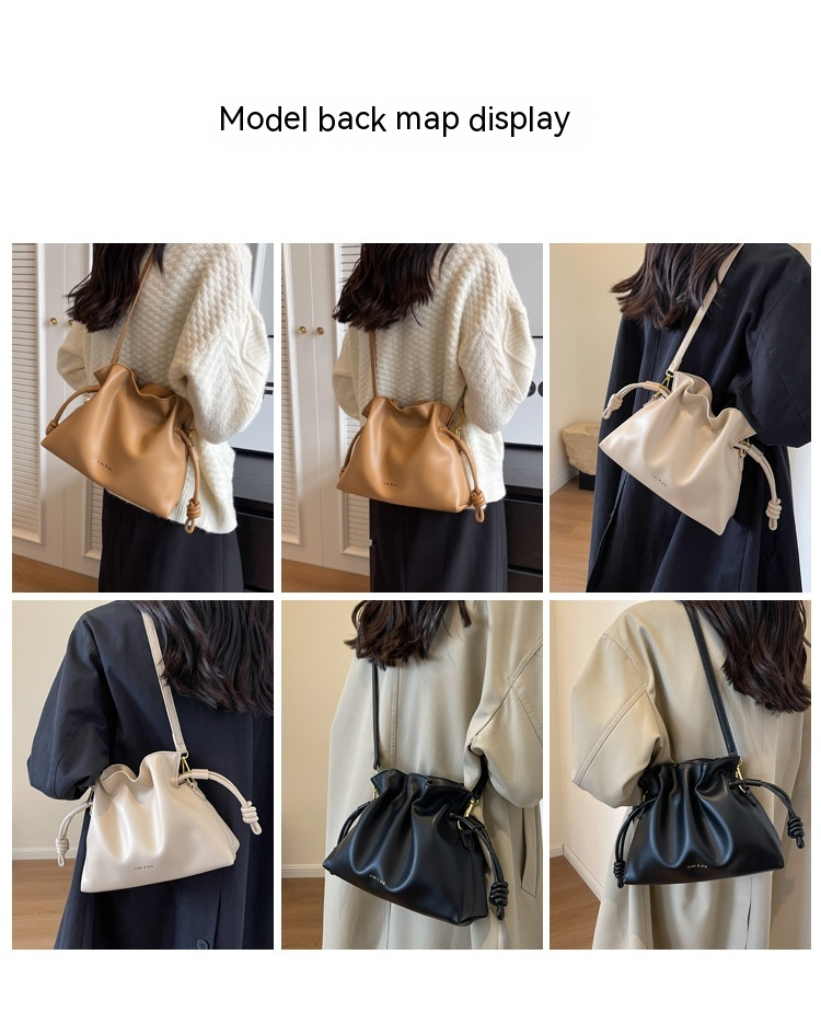 2023 New Hot Selling Premium Feel Bucket Bag Women's Large Capacity Commuter Bag Drawstring Shoulder Bag Underarm Bag_voghion.com