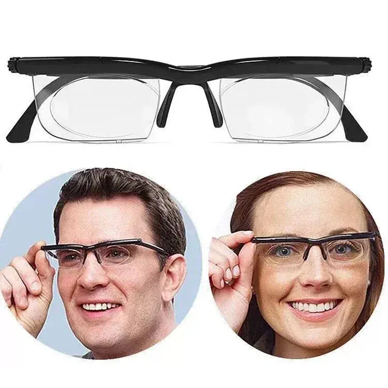 Mode Neue Einstellbare Stärke Objektiv Variable Fokus Entfernung Vision Zoom Brille Schutz Brillen Lesen_voghion.com