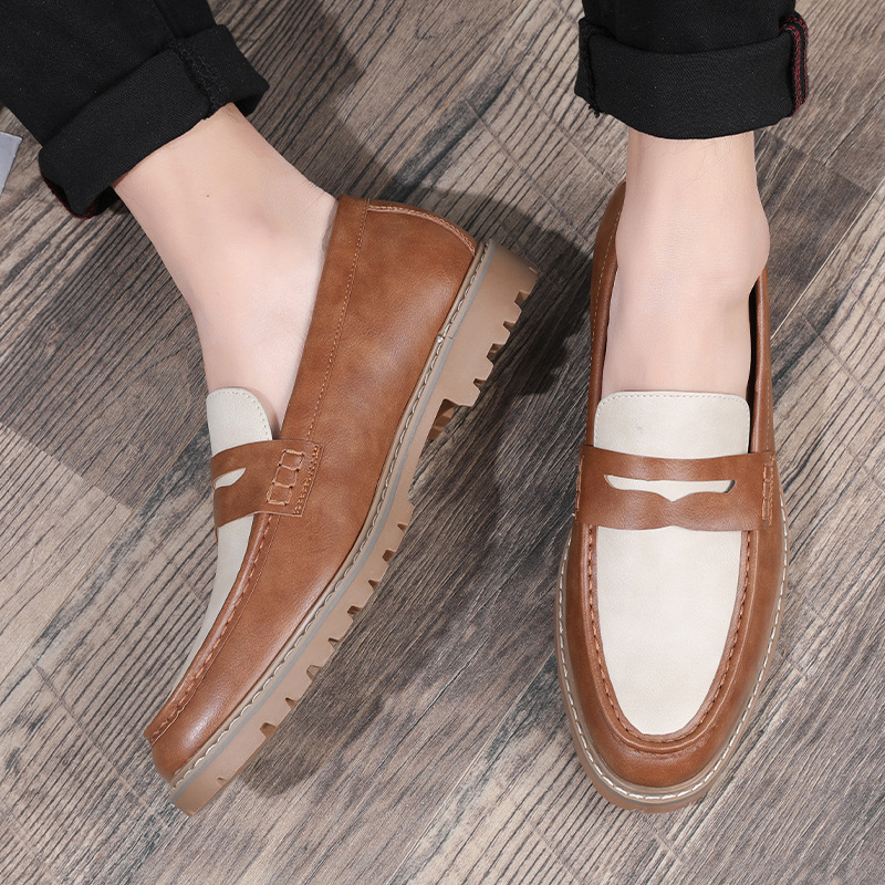 Trendige Herrenschuhe im britischen Stil für Business und Freizeit, kleine Lederschuhe mit einem Fuß, Lazy Loafers_voghion.com