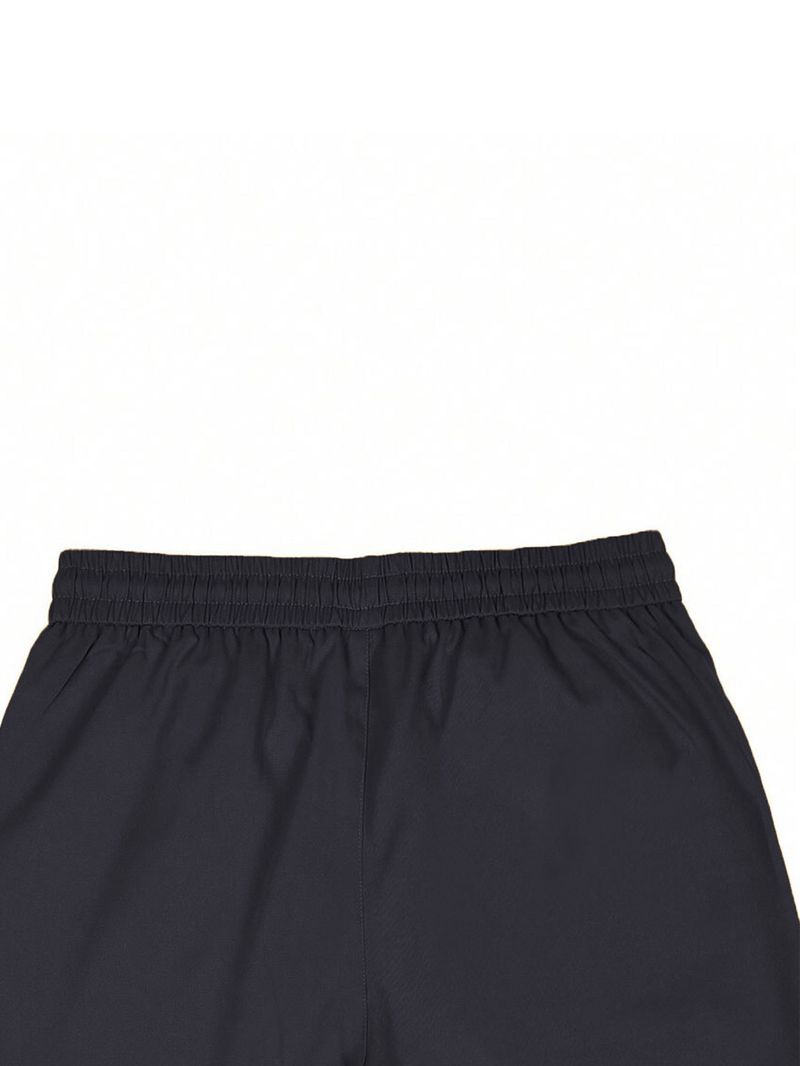 Ubrania męskie Slim Fit Leather Label Nine Point Pants Jednokolorowe spodnie casualowe z kieszeniami_voghion.com