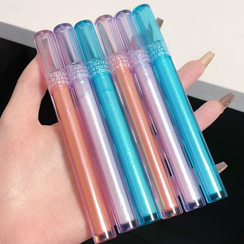 Flüssiger Glitzer-Pailletten-Lidschatten-Stick, wasserfest, perlmuttartiger Eyeliner, Glitzer-Pailletten-Stift, Highlighter-Auge, C_voghion.com