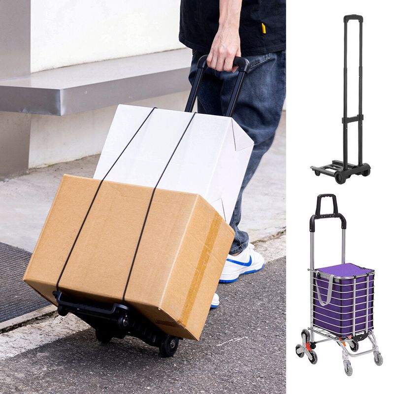 Portable 8-Wheel Shopping Trolley Stair ClimUtility Push Cart Folding Bag_voghion.com