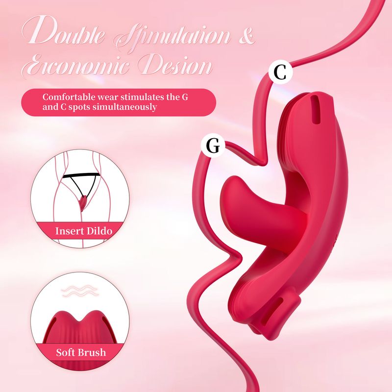 Ruby Tragbarer Vibrationsmassager für Frauen, kabellose Fernbedienung, App-kompatibel, Sexspielzeug für Paare und Erwachsene_voghion.com