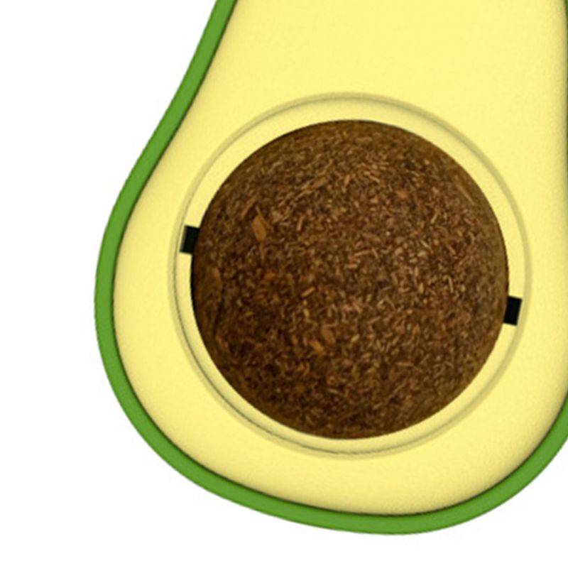 Guangying Katzenspielzeug, kreatives Zahnreinigungsspielzeug, rotierender Avocado-Katzenminze-Ball, Katzen-Kauspielzeug, Heimtierbedarf_voghion.com