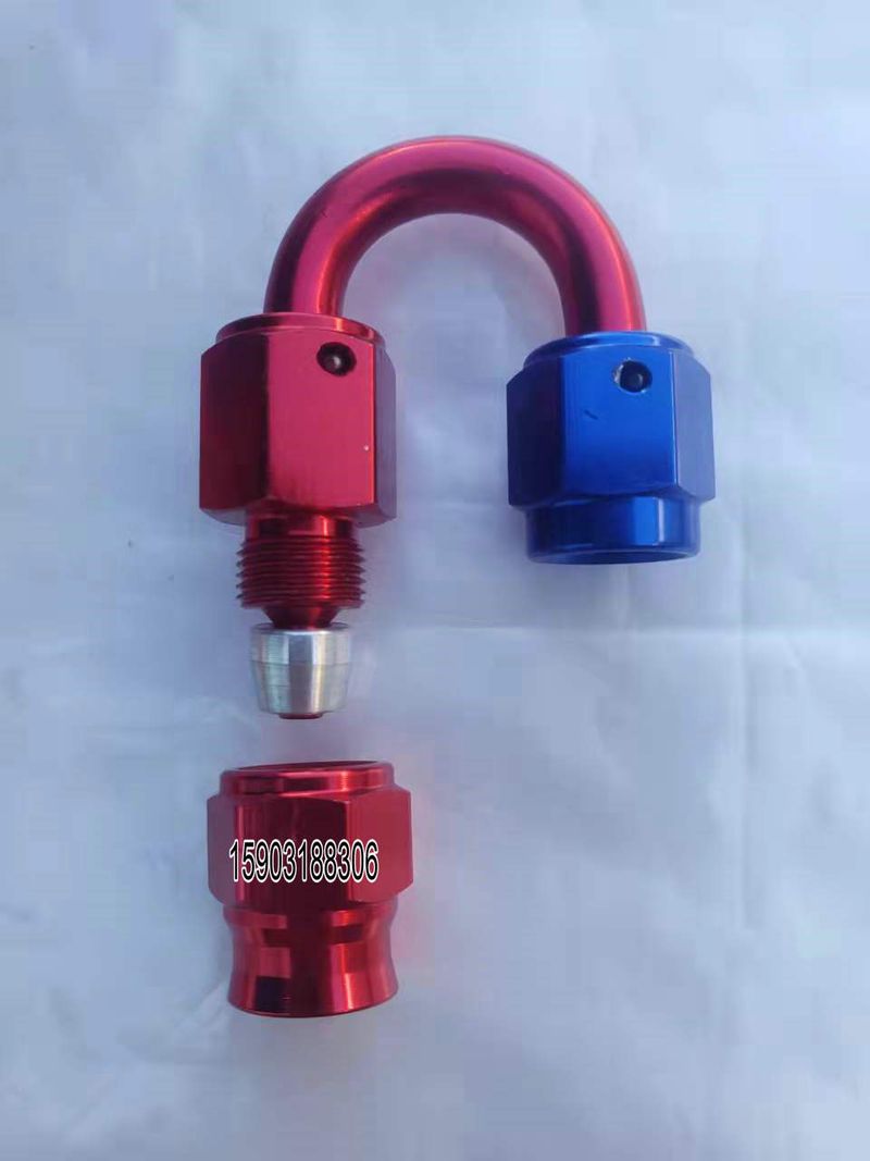 Performance alumīnija taisni 45 grādu, 90 grādu, 180 grādu PTFE šļūteņu gali, bremžu AN3 savienojumu adapteris_voghion.com