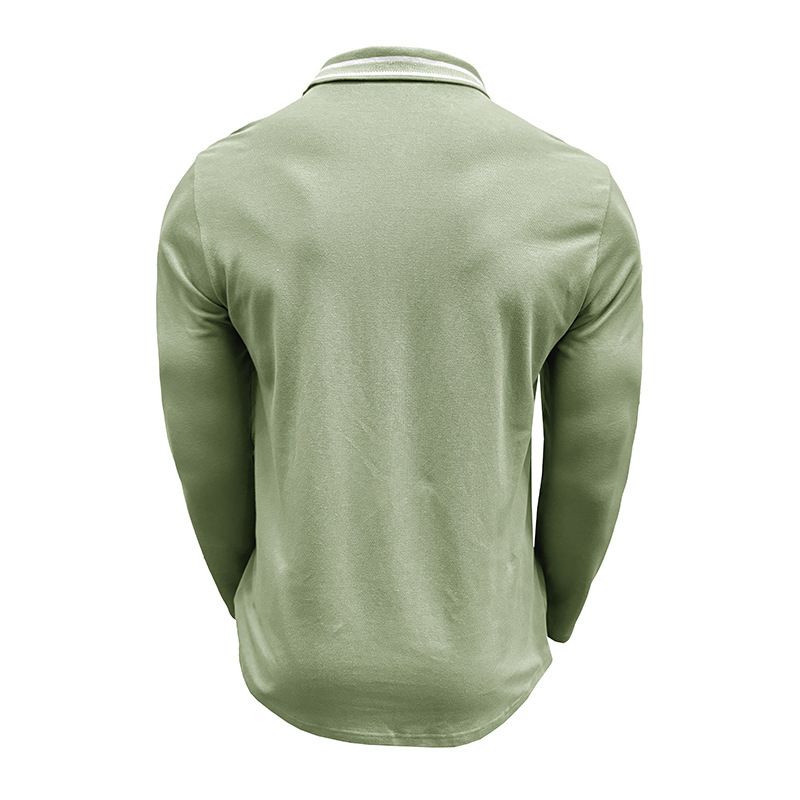 Polo a maniche lunghe con risvolto e bottoni da uomo_voghion.com