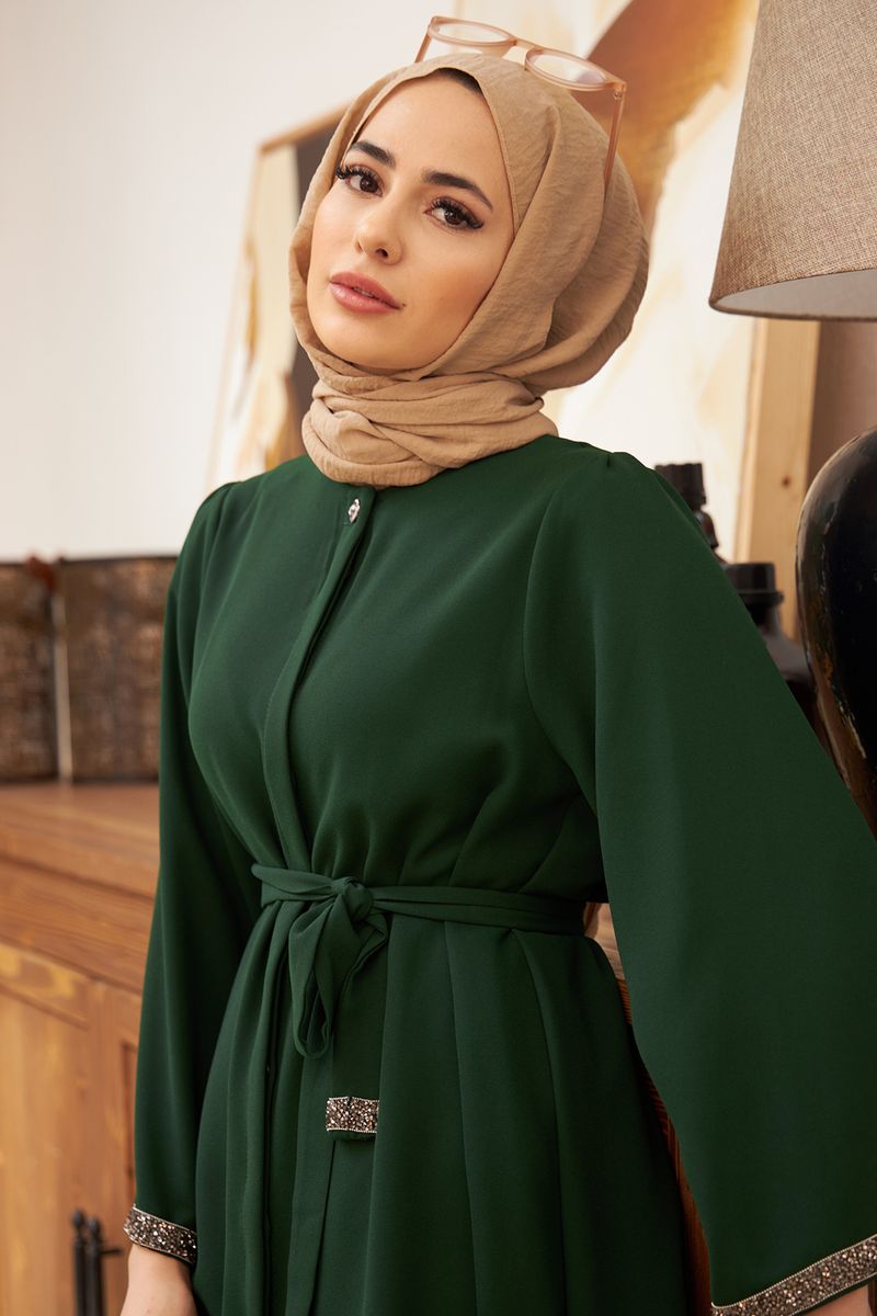 Damenbekleidung Muslimische Damenmode Hot Diamond Loose Top Schlaghose 2-teiliger Anzug_voghion.com